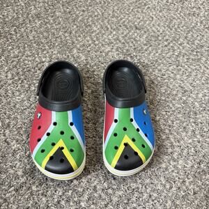 Crocs Multi Color Classic Clogs South Africa Flag Mens Size 13 New